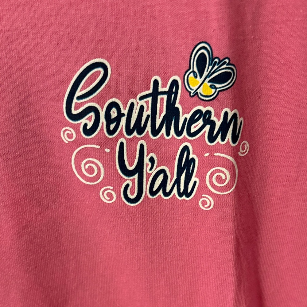 Southern Y’all Oopsy Daisey Pink Women’s Graphic Tee Shirt T Shirt Large NWT - Picture 3 of 6